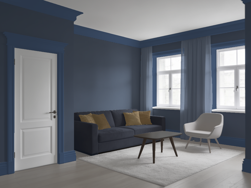 Современный синий